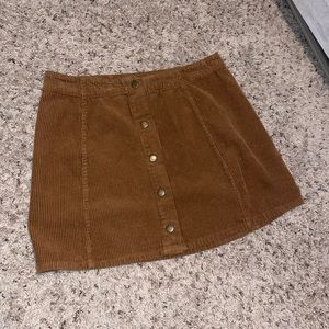 Brown corduroy skirt